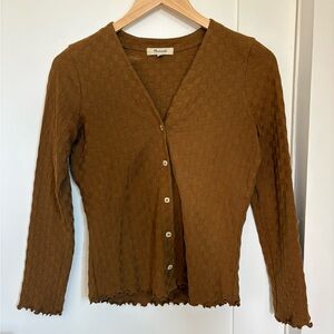 Madewell Long Sleeve Brown Button Up